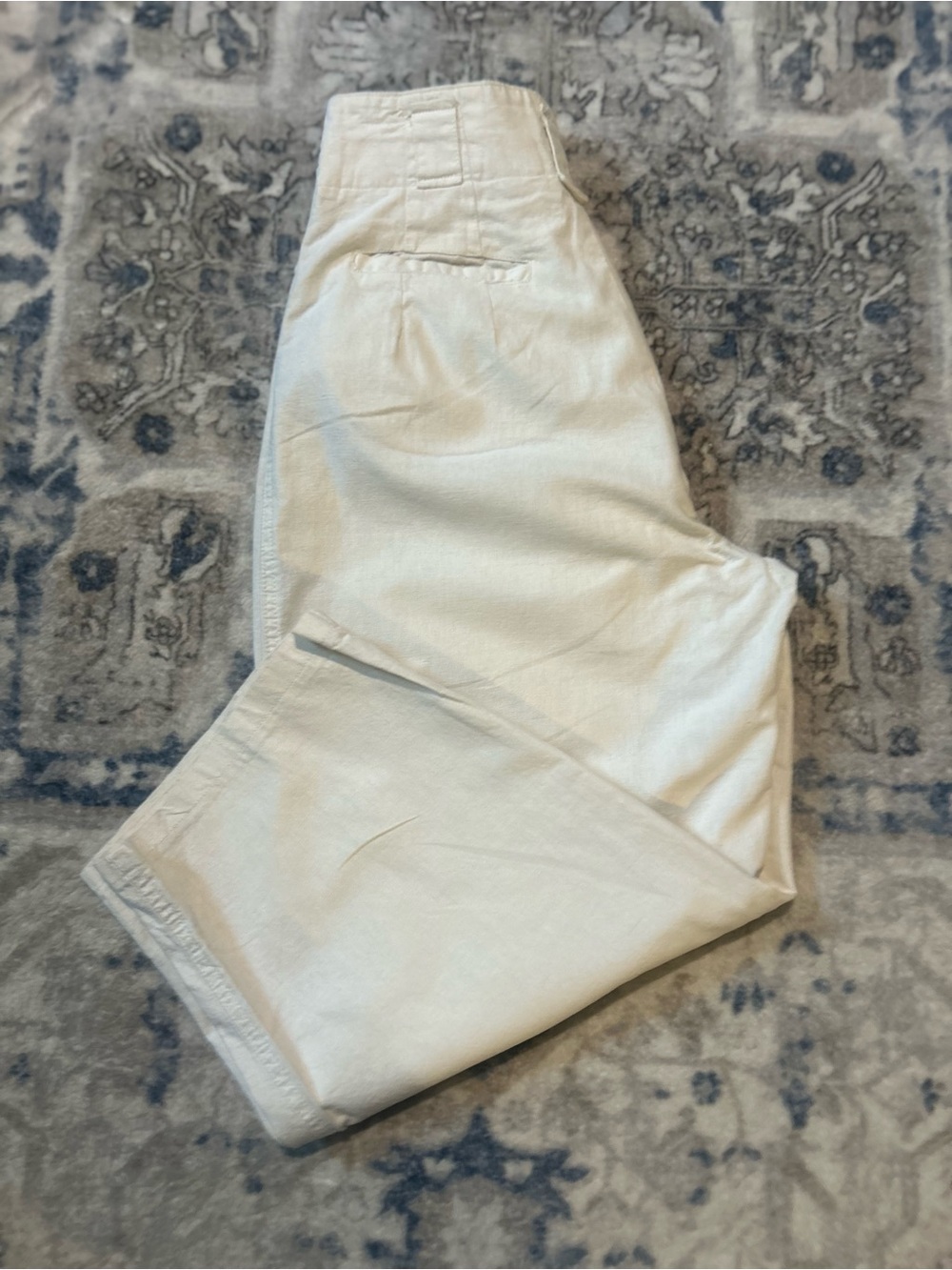 Crazy Horse”Old School” Casual Pleated Wide-Leg Pants - Cream - Picture 11 of 13